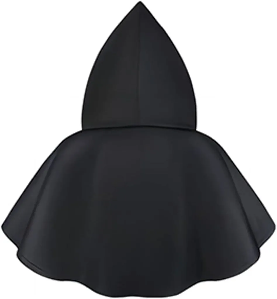 Unisex Moon Phases Print Hooded Cloak Medieval Renaissance Short Cape Cowl Hood Shawl Witch Cosplay Moon Costume