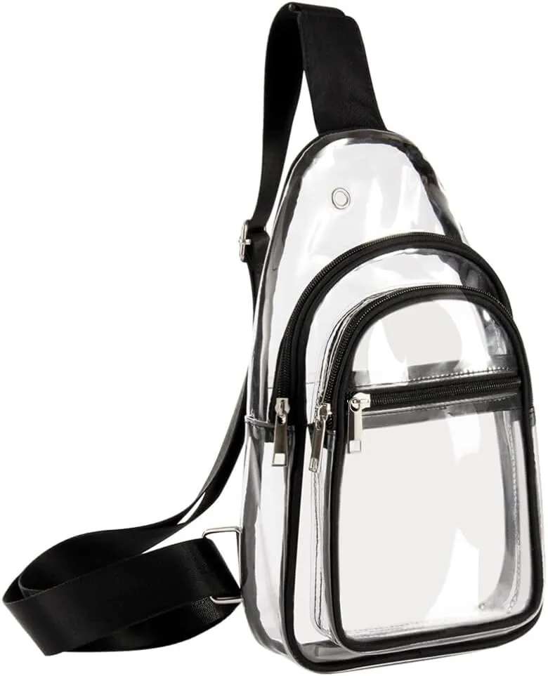 VALICLUD Crossbody Bag Pvc Small Chest Bag Fanny Pack Travel Pouch Multiple Ways