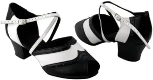 Very Fine Ladies Women Ballroom Dance Shoes from C6035 Black & White 1.6" Cuban Heel