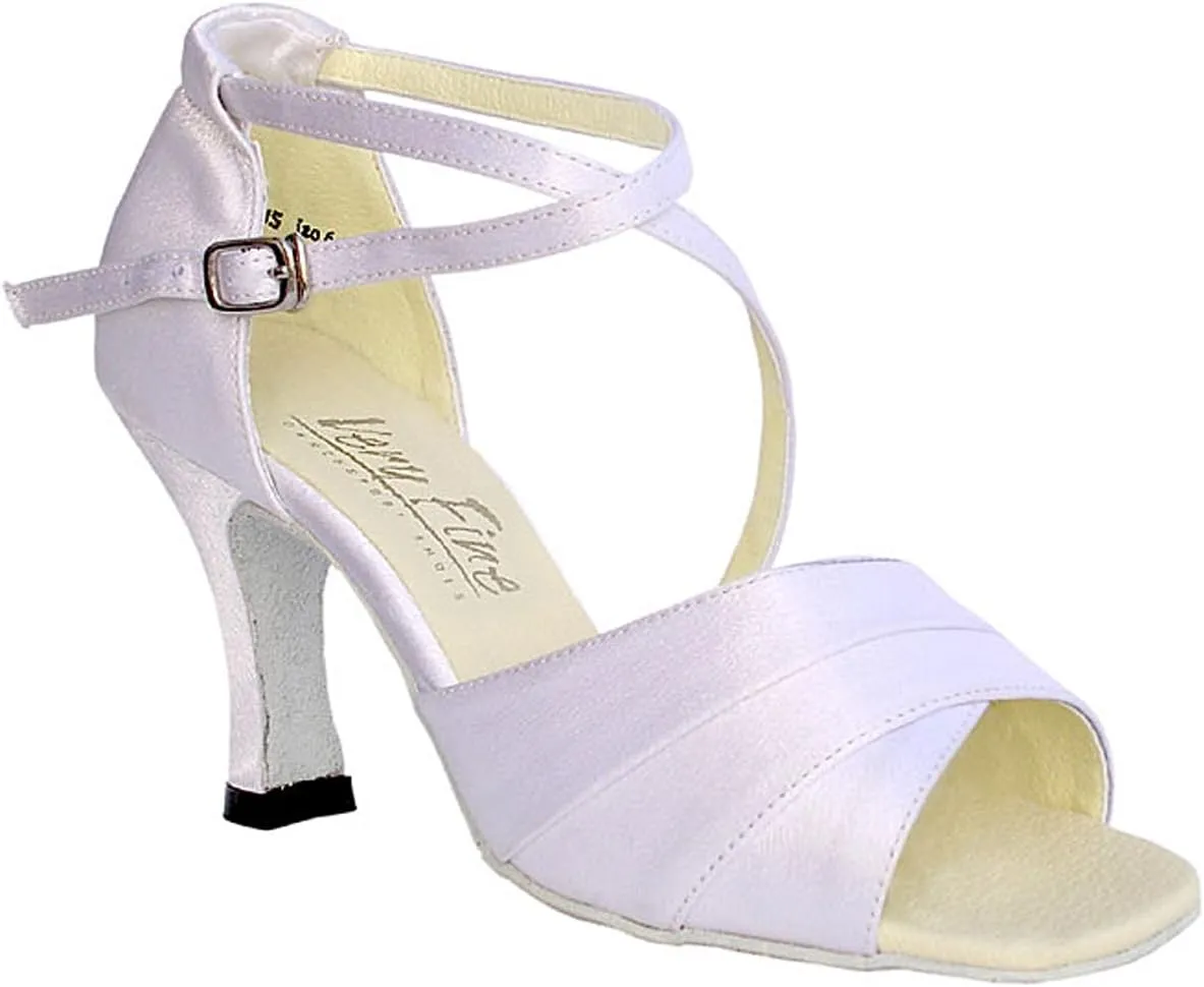 Very Fine Women's Salsa Ballroom Tango Latin Dance Shoes 1659 Bundle with Heel Protectors 2.5" Heel