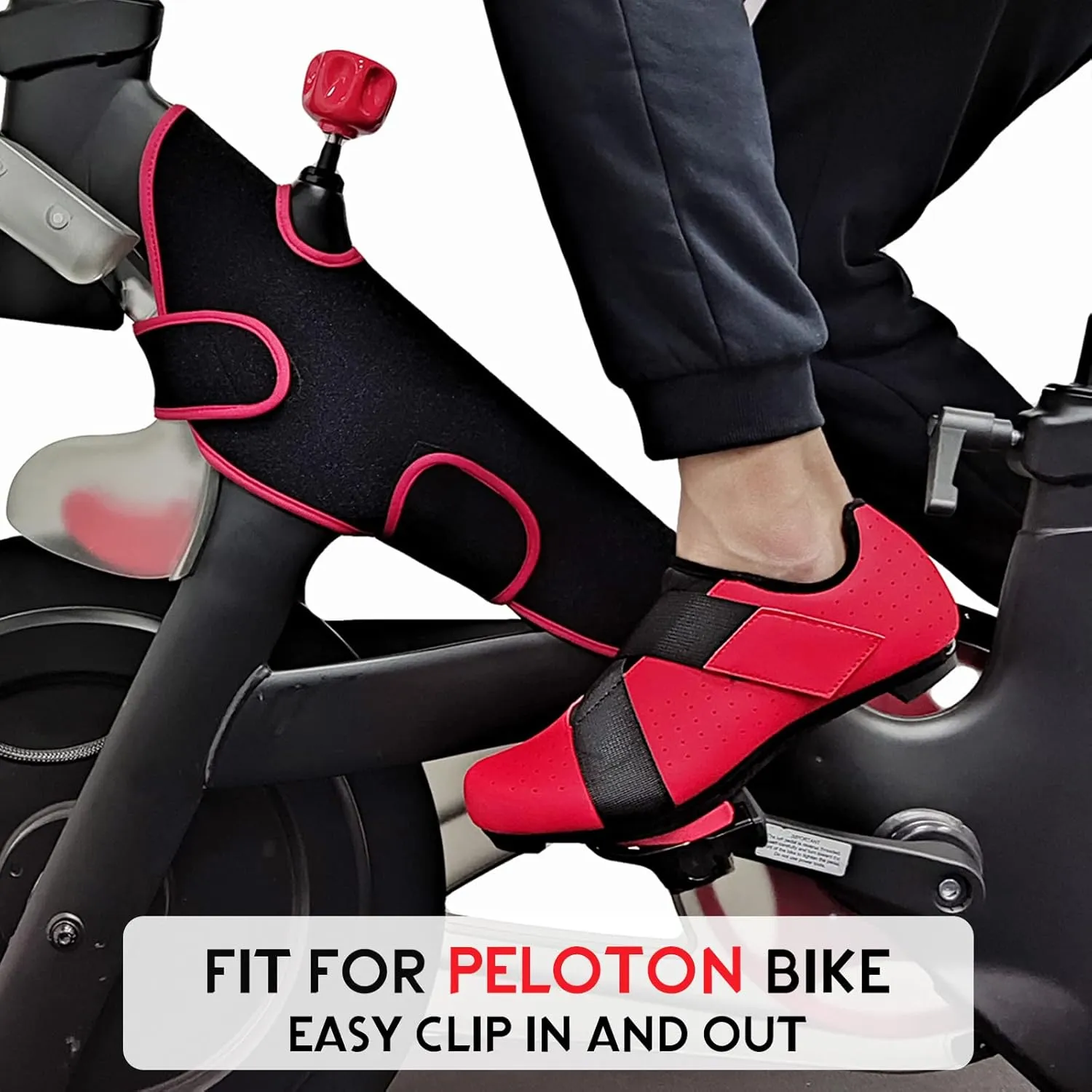 VikoViren Unisex Cycling Shoes Compatible with Peloton Bike with Single Hook & Loop Strap and Delta Cleats Included Perfect for Indoor Road Riding Bike Shoes for Men Women