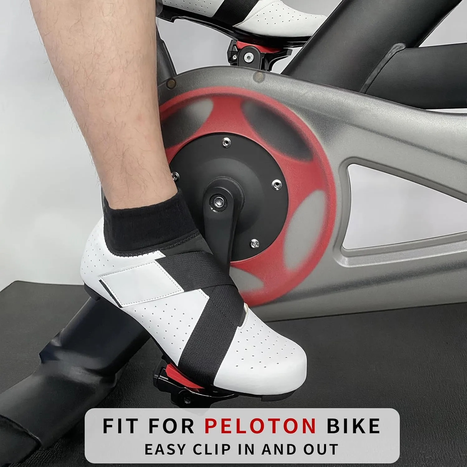 VikoViren Unisex Cycling Shoes Compatible with Peloton Bike with Single Hook & Loop Strap and Delta Cleats Included Perfect for Indoor Road Riding Bike Shoes for Men Women