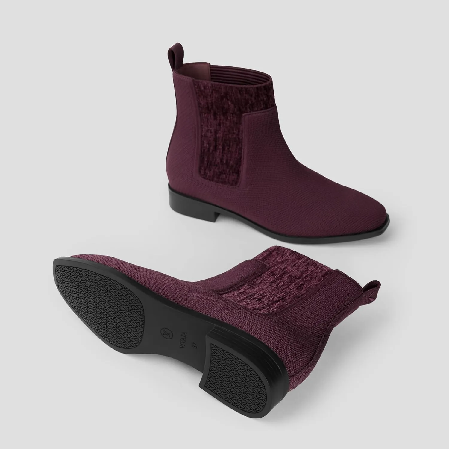 VIVAIA Riley Pro Women's Boots Slip on Square-Toe Booties Lady Dress Blazer Skirt Jeans Winter Fall Water Repellent Ankle Boots