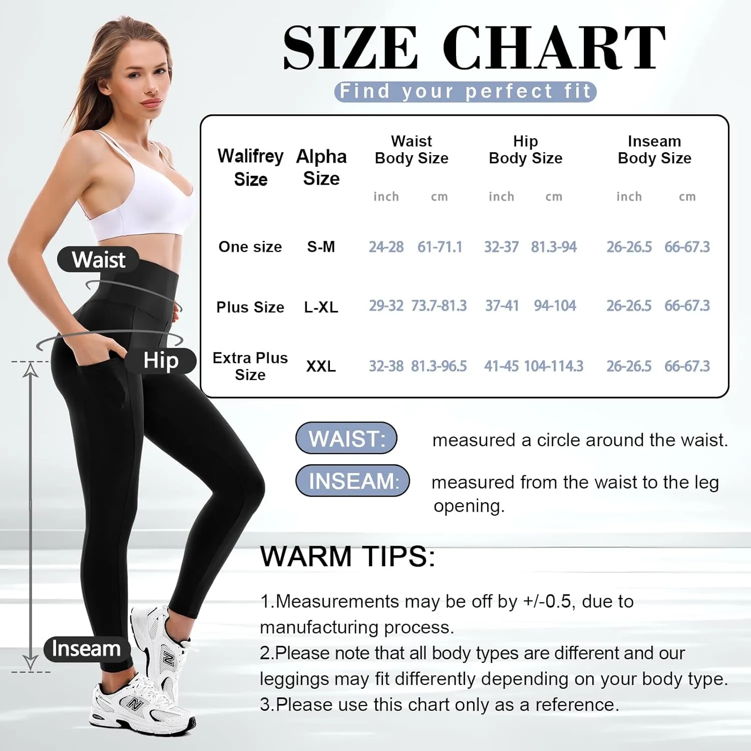 Walifrey Leggings with Pockets for Women 2 Packs,Women's High Waisted Yoga Leggings Gym for Workout