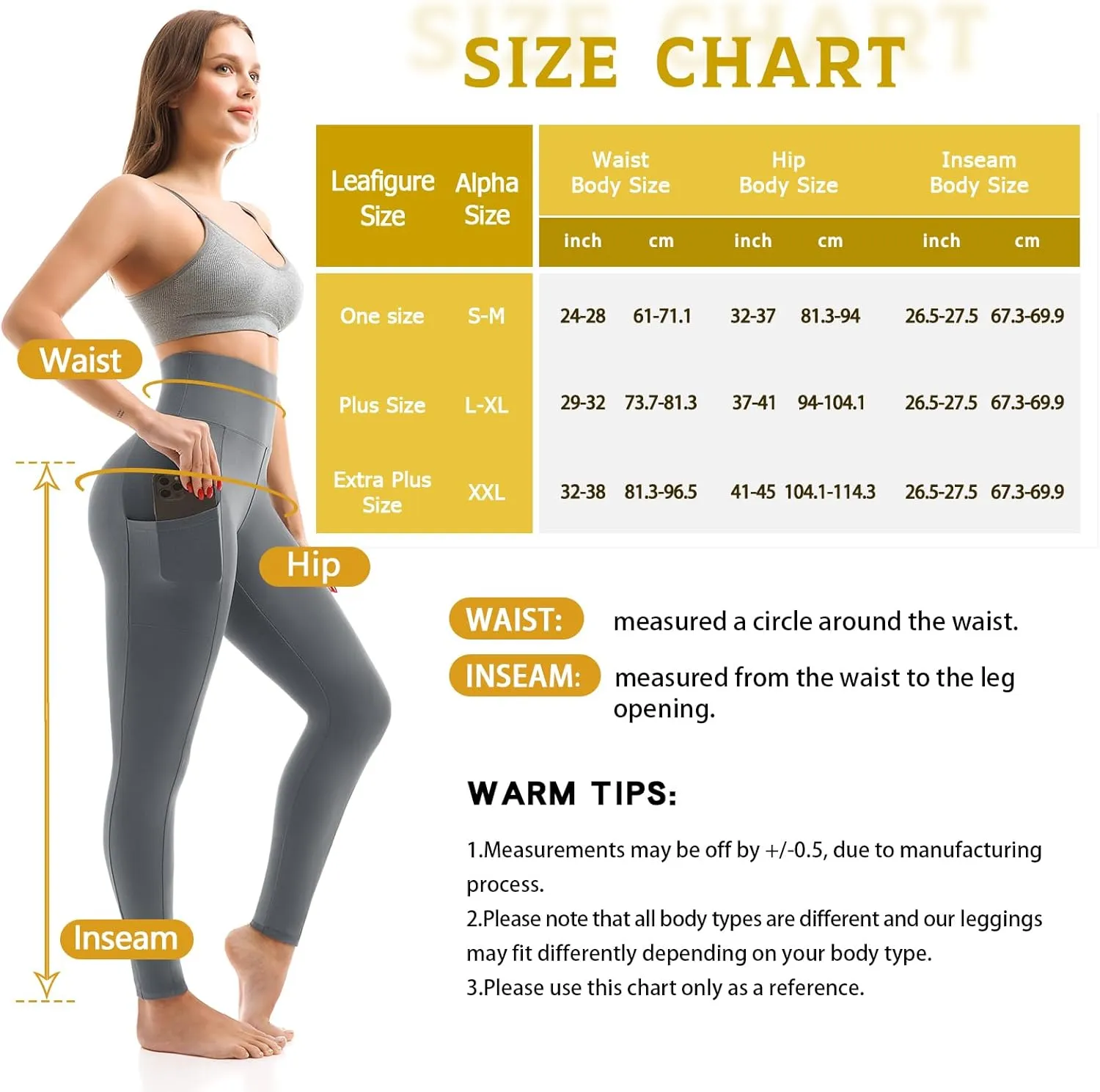Walifrey Leggings with Pockets for Women, High Waisted Buttery Soft Womens Leggings for Gym Yoga Workout