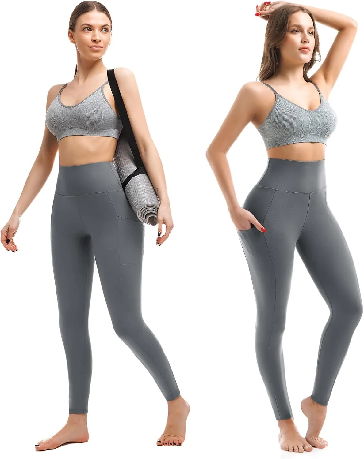 Walifrey Leggings with Pockets for Women, High Waisted Buttery Soft Womens Leggings for Gym Yoga Workout