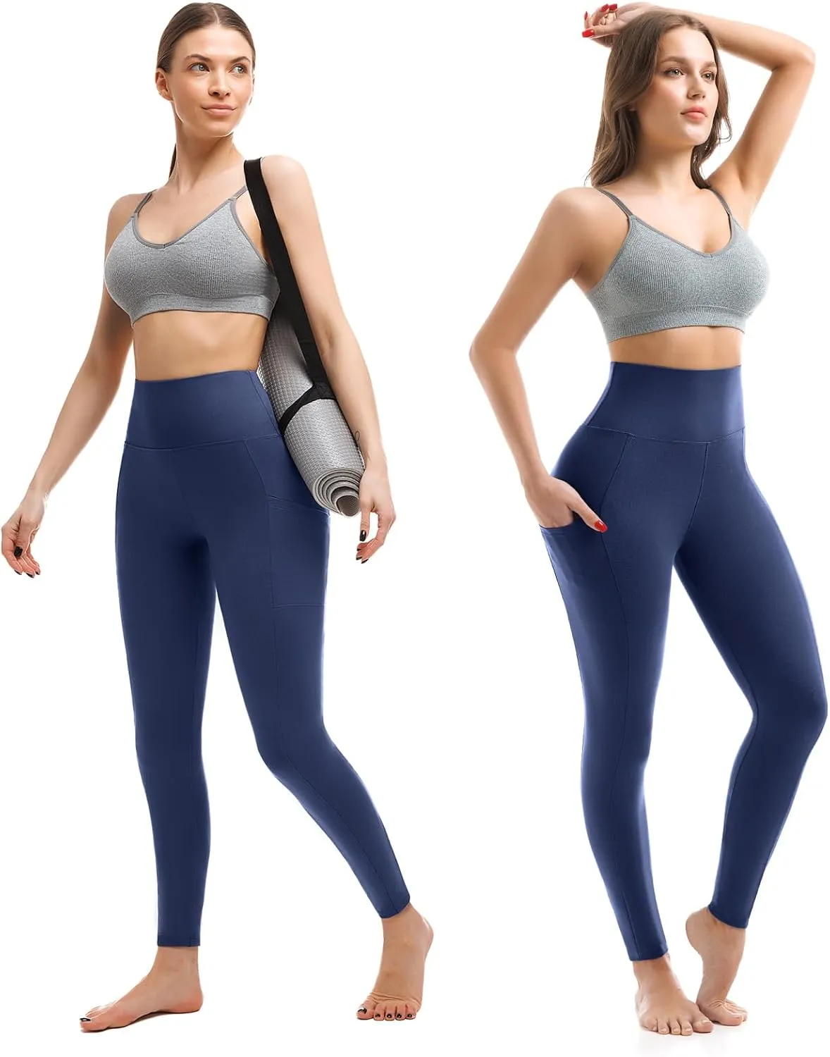 Walifrey Leggings with Pockets for Women, High Waisted Buttery Soft Womens Leggings for Gym Yoga Workout