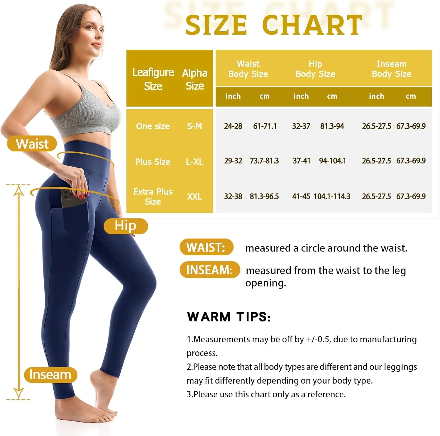 Walifrey Leggings with Pockets for Women, High Waisted Buttery Soft Womens Leggings for Gym Yoga Workout