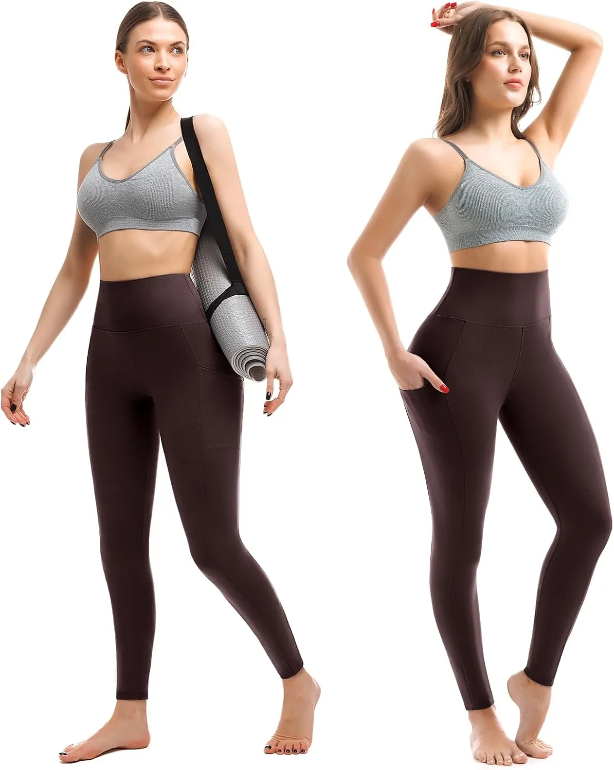 Walifrey Leggings with Pockets for Women, High Waisted Buttery Soft Womens Leggings for Gym Yoga Workout