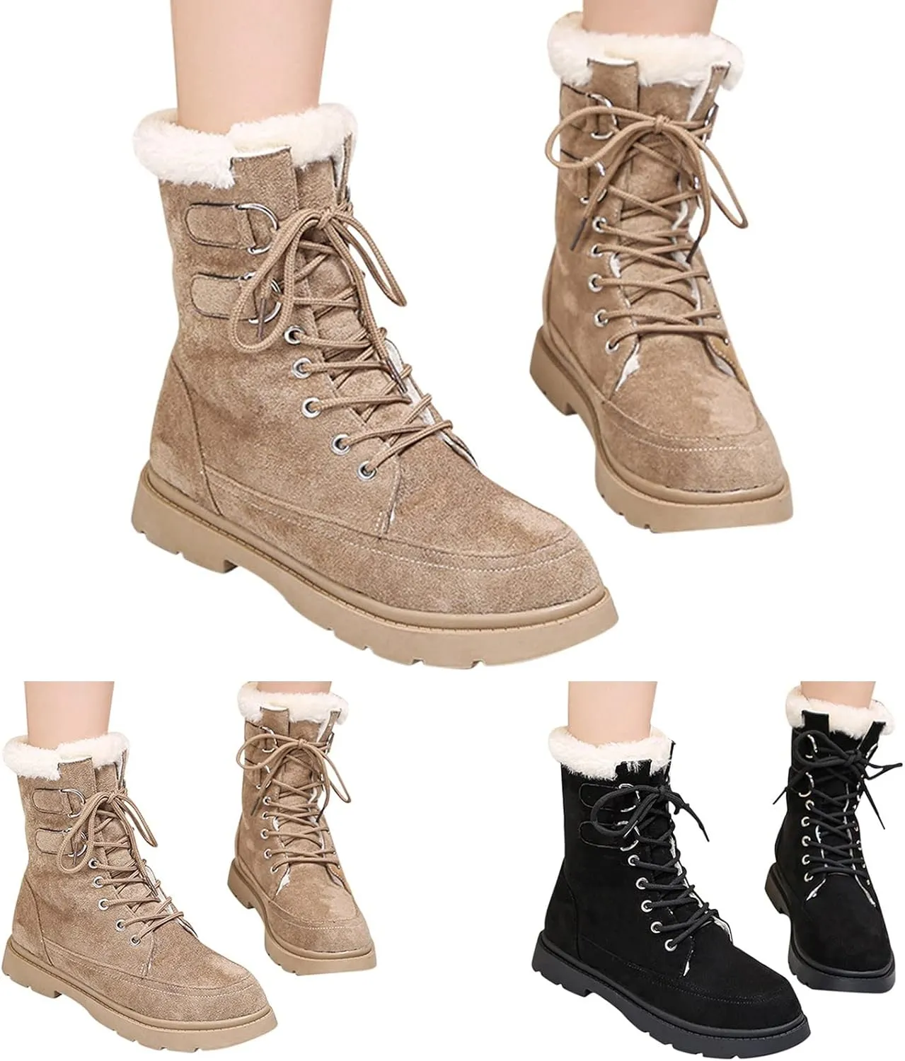 Waterproof Snow Boots for Women Womens Size 8.5 Snow Boot Winter Boots Waterproof Snow Fur Boots Heels for Women Winter Botas De Frio Para Mujer Elegantes Largas