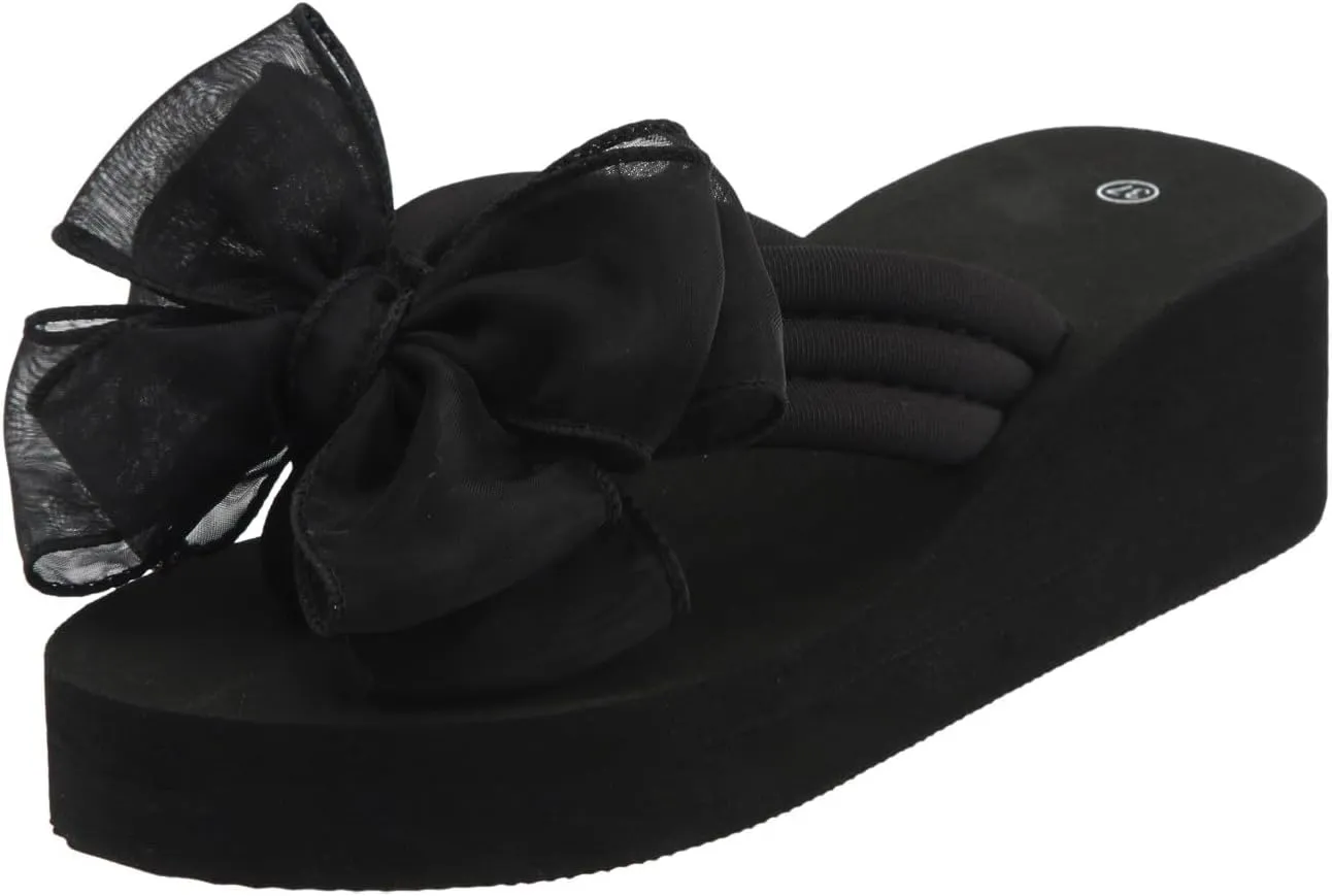 Wedge Flip-Flops for Women Plus Size Platform Sandals Fashion Beach Non Slip Slippers Shoes Women Heels Platform Light