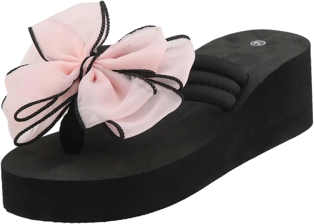 Wedge Flip-Flops for Women Plus Size Platform Sandals Fashion Beach Non Slip Slippers Shoes Women Heels Platform Light