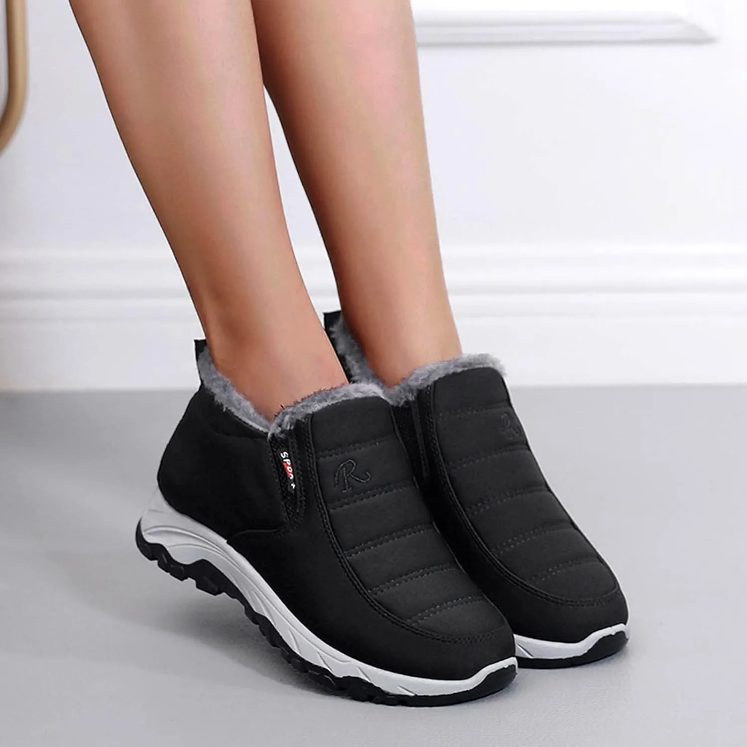 Winter Boots for Women Fashion Waterproof Winter Boots for Women Womens Snow Boots Wide Calf Winter Boots Womens Size 8.5 Women Warm Fur Lined Snow Boots Waterproof Shoes