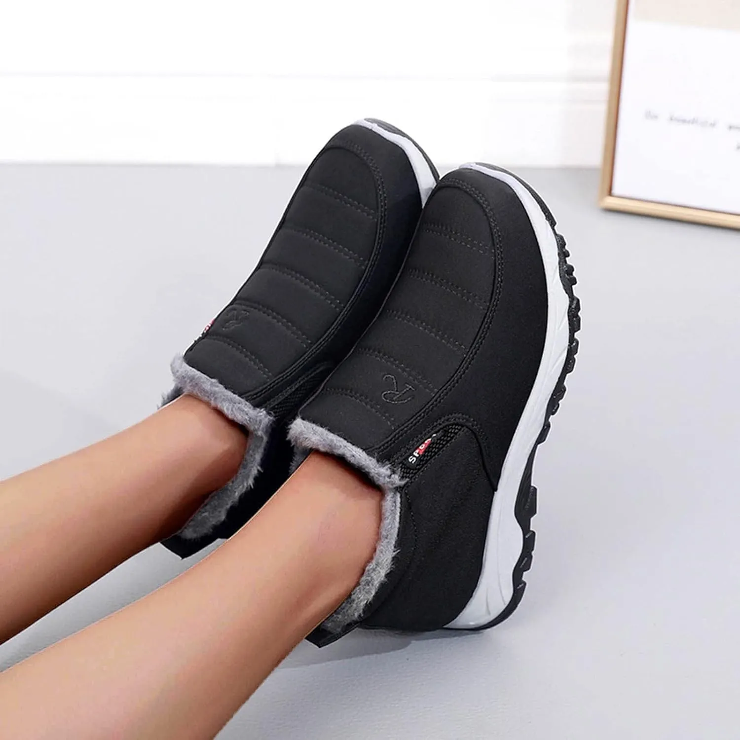 Winter Boots for Women Fashion Waterproof Winter Boots for Women Womens Snow Boots Wide Calf Winter Boots Womens Size 8.5 Women Warm Fur Lined Snow Boots Waterproof Shoes