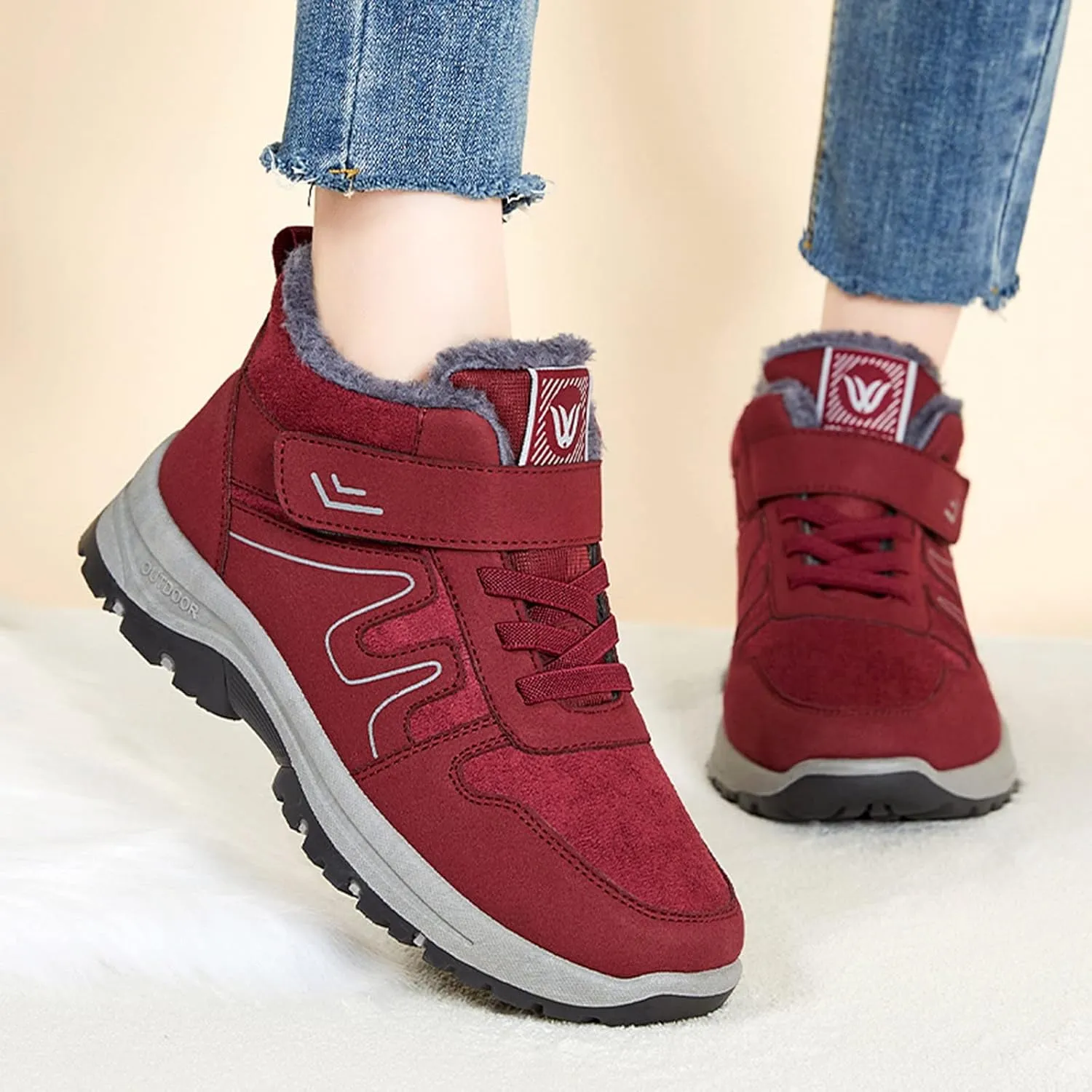 Winter Boots for Women Waterproof Snow Non Slip Womens Winter Fashion 2023 Boots Womens Snow Shoes Waterproof Insulated Zapatos De Nieve Para Mujer Botas Para Nieve De Mujer Sin Cordon
