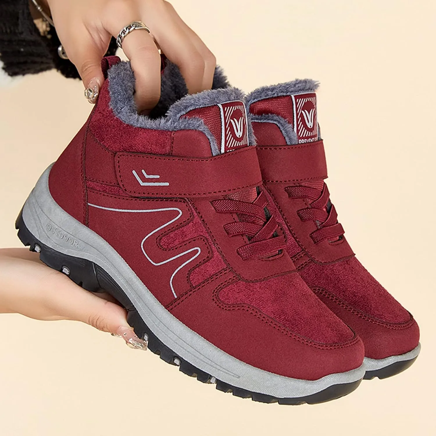 Winter Boots for Women Waterproof Snow Non Slip Womens Winter Fashion 2023 Boots Womens Snow Shoes Waterproof Insulated Zapatos De Nieve Para Mujer Botas Para Nieve De Mujer Sin Cordon