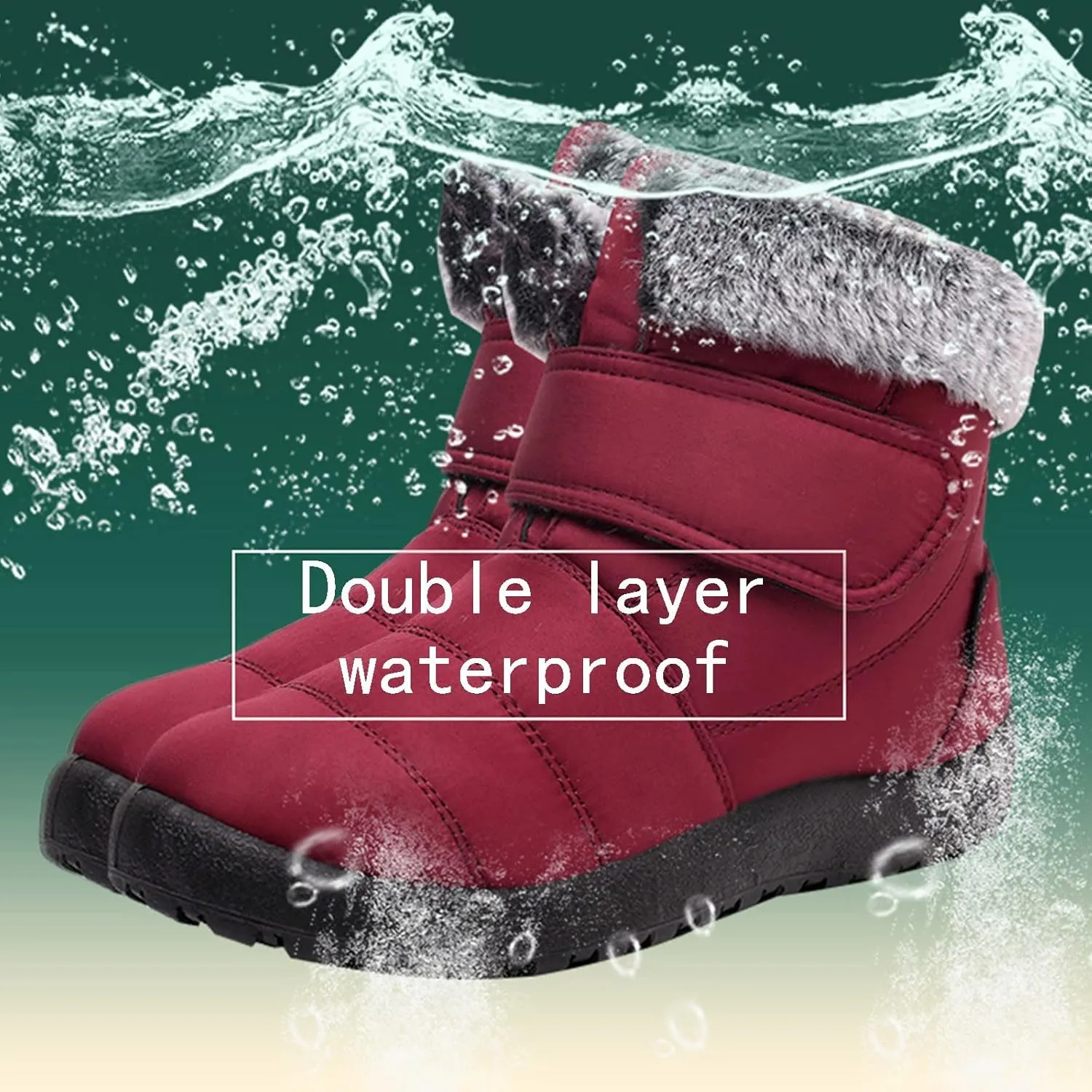 Winter Boots for Women Waterproof Snow Wide Width Women Snow Boot Womens Size 9 Winter Boots Zip Up Winter Boots for Women Waterproof Botas Para Mujer De Invierno De Vestir Elegantes Con Tacon