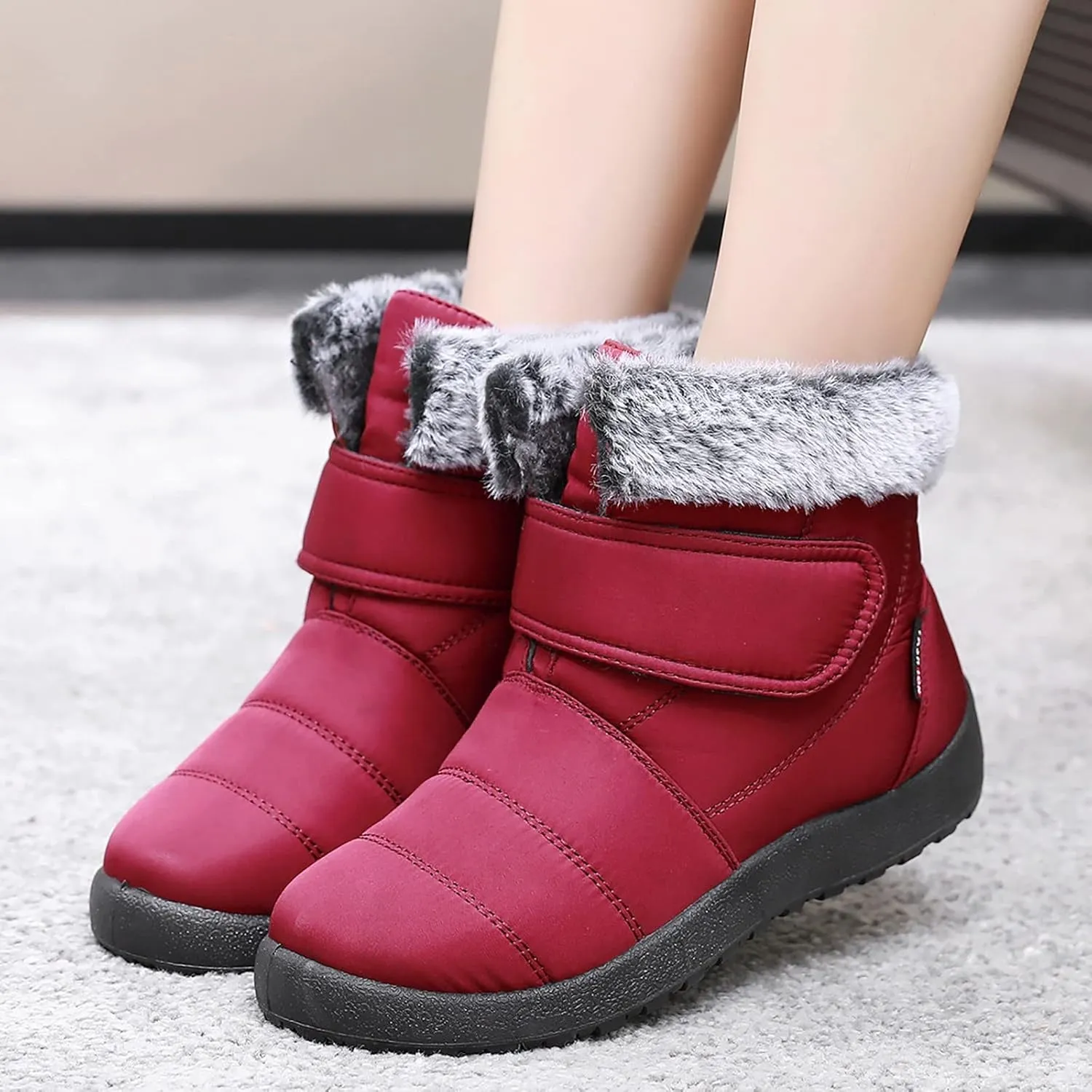 Winter Boots for Women Waterproof Snow Wide Width Women Snow Boot Womens Size 9 Winter Boots Zip Up Winter Boots for Women Waterproof Botas Para Mujer De Invierno De Vestir Elegantes Con Tacon