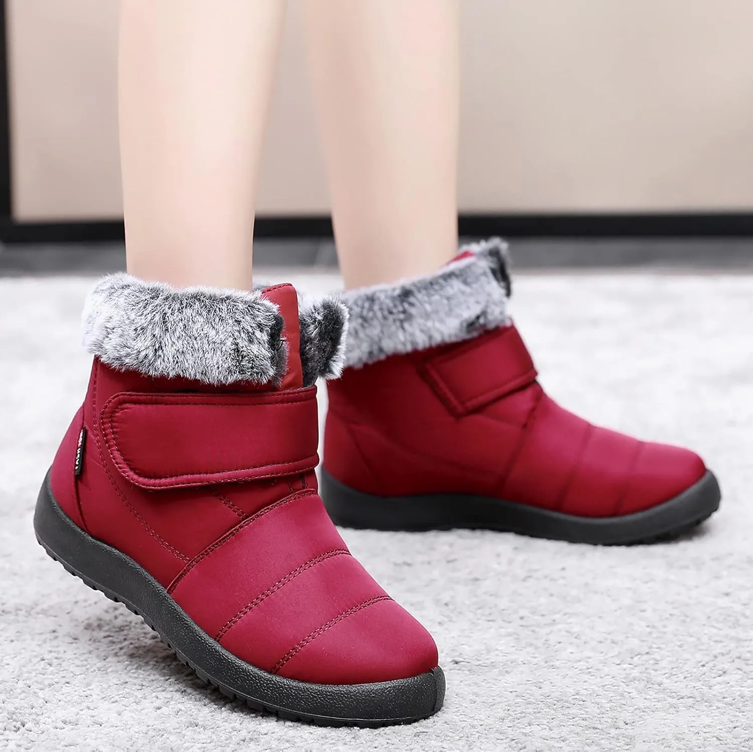 Winter Boots for Women Waterproof Snow Wide Width Women Snow Boot Womens Size 9 Winter Boots Zip Up Winter Boots for Women Waterproof Botas Para Mujer De Invierno De Vestir Elegantes Con Tacon