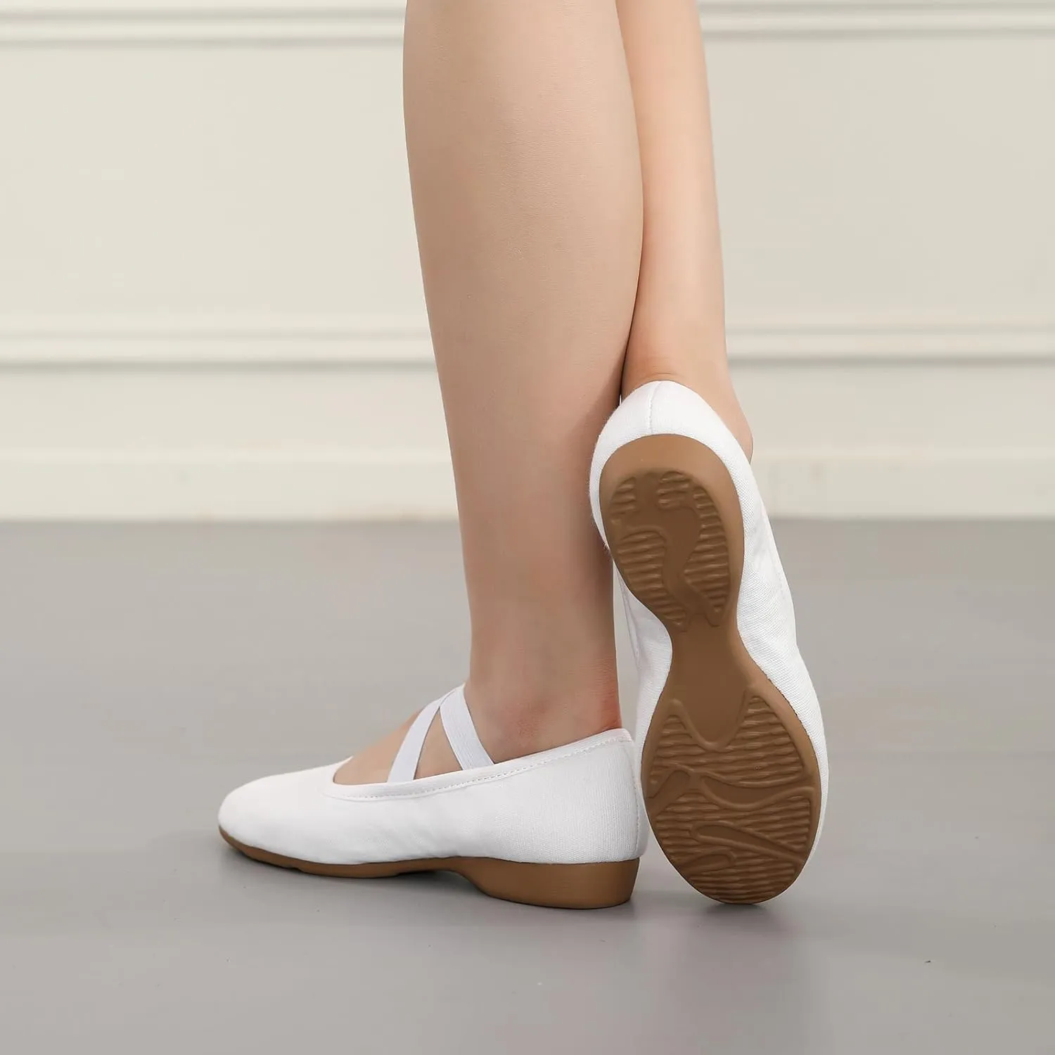 Women Flat Dance Practice Shoes Canvas Ballroom Social Dance Shoes for Beginner