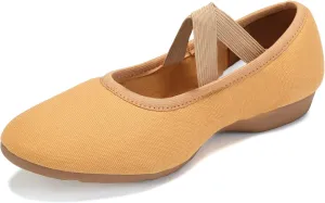 Women Flat Dance Practice Shoes Canvas Ballroom Social Dance Shoes for Beginner