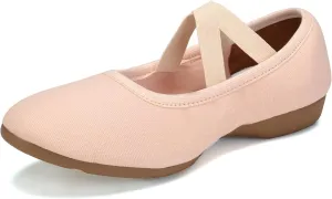 Women Flat Dance Practice Shoes Canvas Ballroom Social Dance Shoes for Beginner