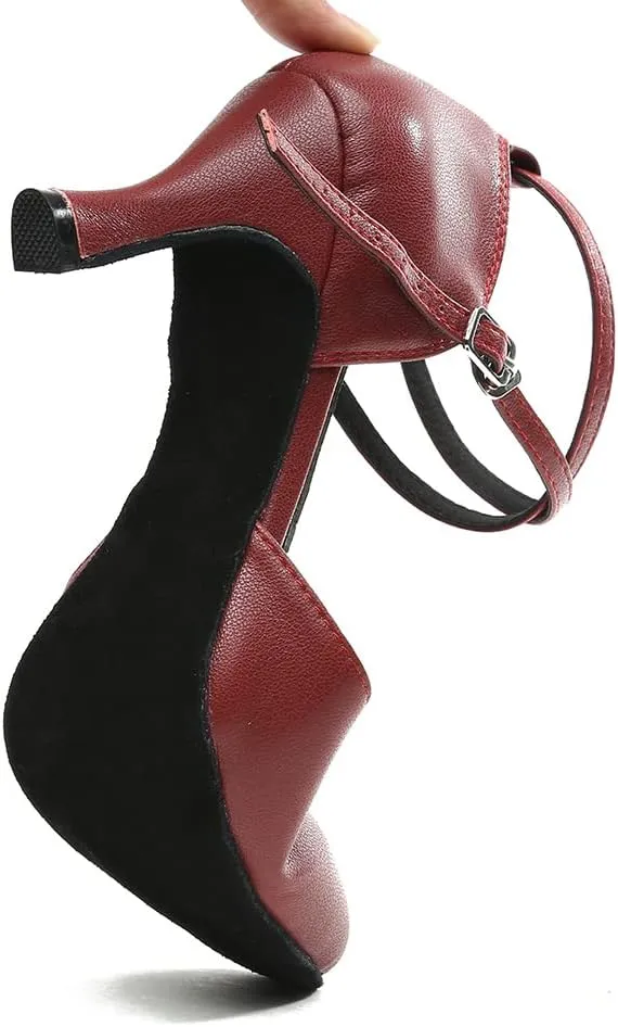 Women Latin Ballroom Dance Shoes Closed Toe Character Salsa Waltz Tango Dance Performance Shoes,Model L246