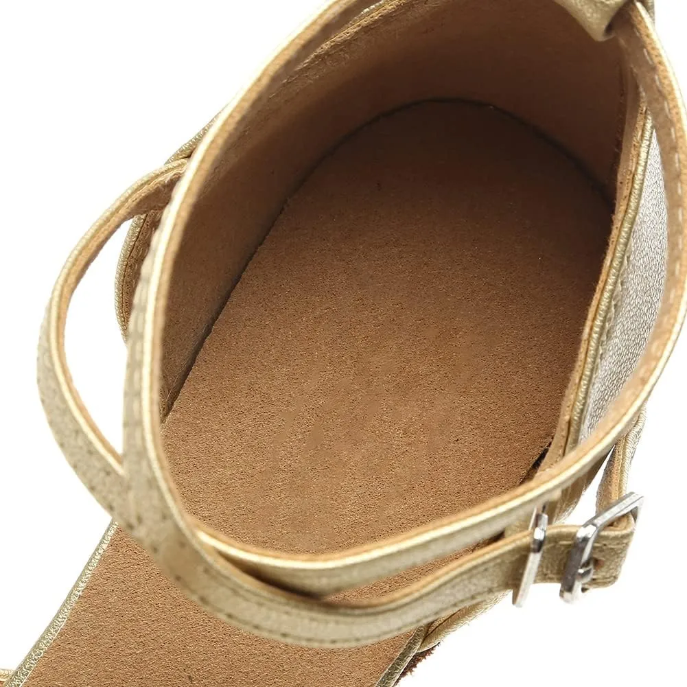 Women Latin Ballroom Dance Shoes Closed Toe Character Salsa Waltz Tango Dance Performance Shoes,Model L246