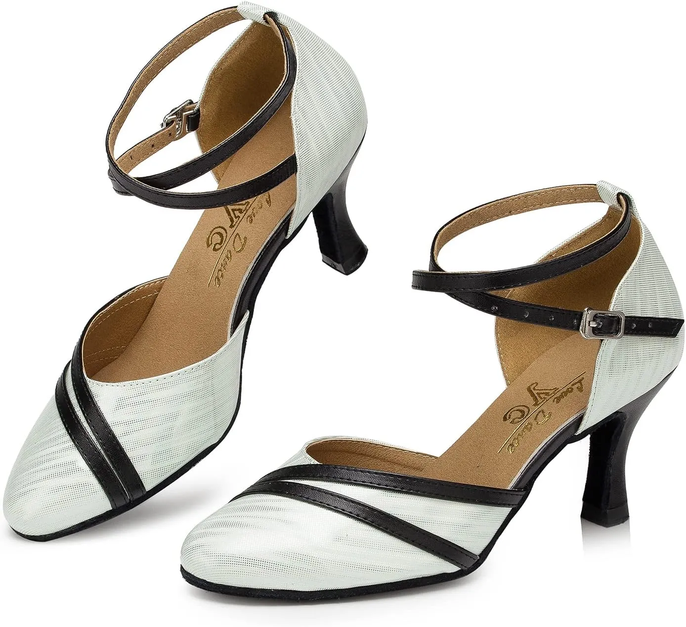 Women Latin Ballroom Dance Shoes Closed Toe Character Salsa Waltz Tango Dance Performance Shoes,Model L246