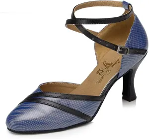 Women Latin Ballroom Dance Shoes Closed Toe Character Salsa Waltz Tango Dance Performance Shoes,Model L246