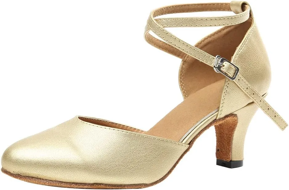 Women Latin Ballroom Dance Shoes Closed Toe Character Salsa Waltz Tango Dance Performance Shoes,Model L246