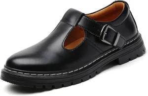 Women Mary Jane Shoes Soft Toe Non Slip Platform Casual Faux Leather Chunky Comfortable Dress Shoes
