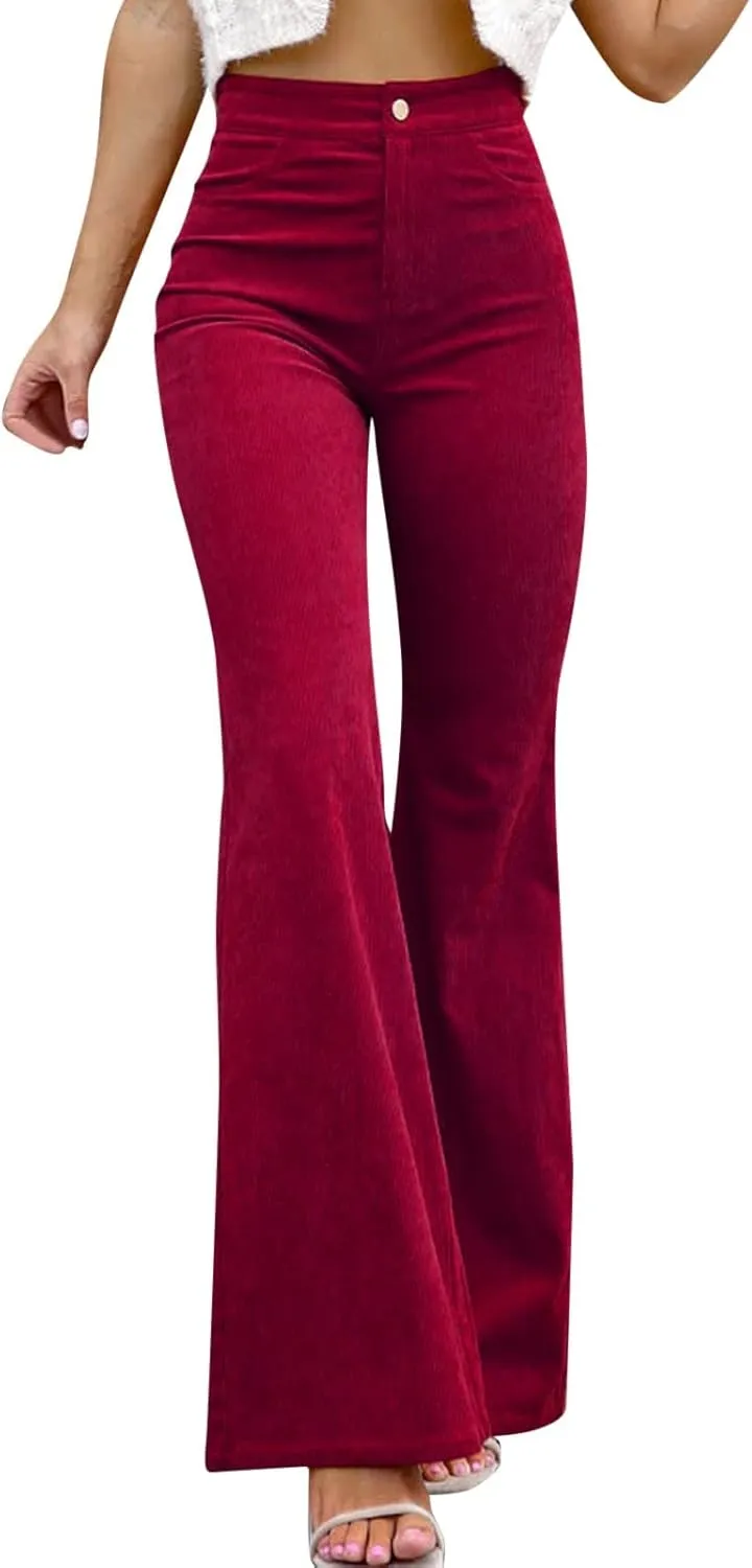 Women's Bootcut Yoga Pants with Pockets, High Waist Workout Bootleg Yoga Sweatpant Tummy Way Stretch Trousers 2023