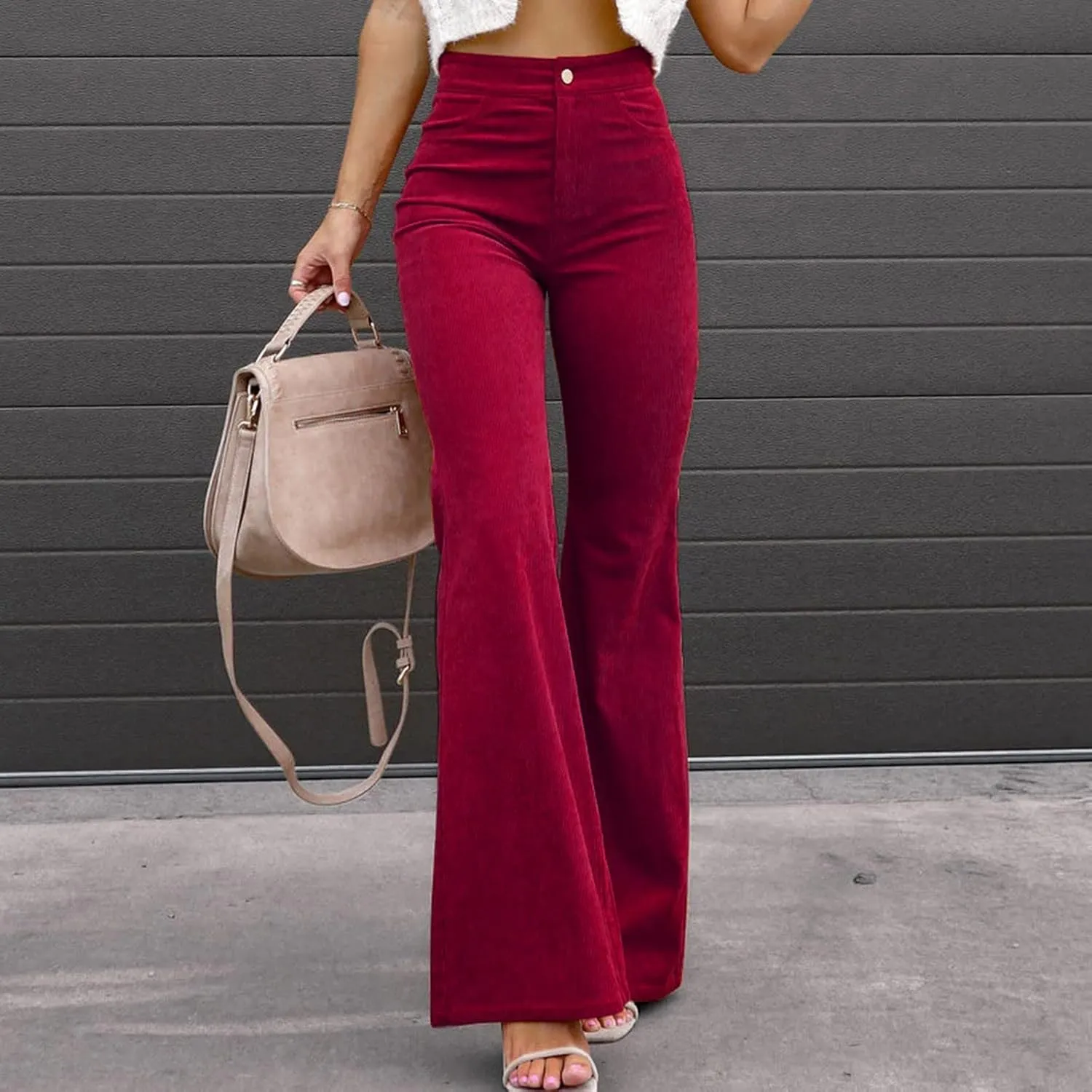 Women's Bootcut Yoga Pants with Pockets, High Waist Workout Bootleg Yoga Sweatpant Tummy Way Stretch Trousers 2023