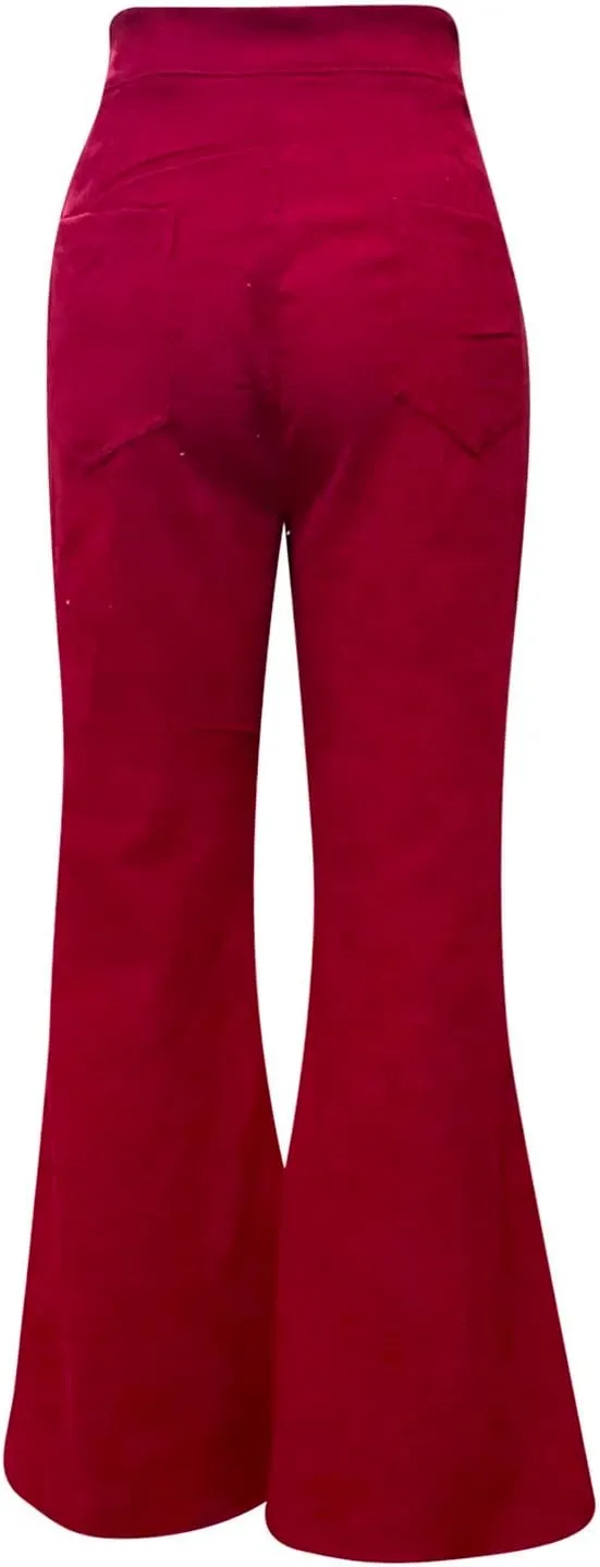 Women's Bootcut Yoga Pants with Pockets, High Waist Workout Bootleg Yoga Sweatpant Tummy Way Stretch Trousers 2023