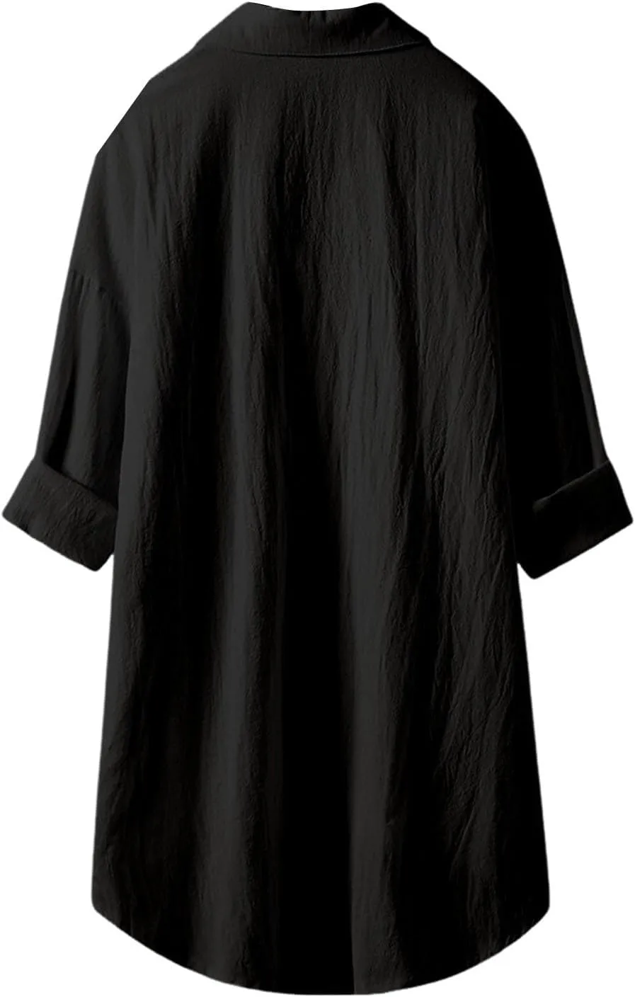 Womens Button Shirt Dresses Daily Casual High Low Irregular Hem Short/Half Sleeve Blouse Loose Summer Linen Tops 2025