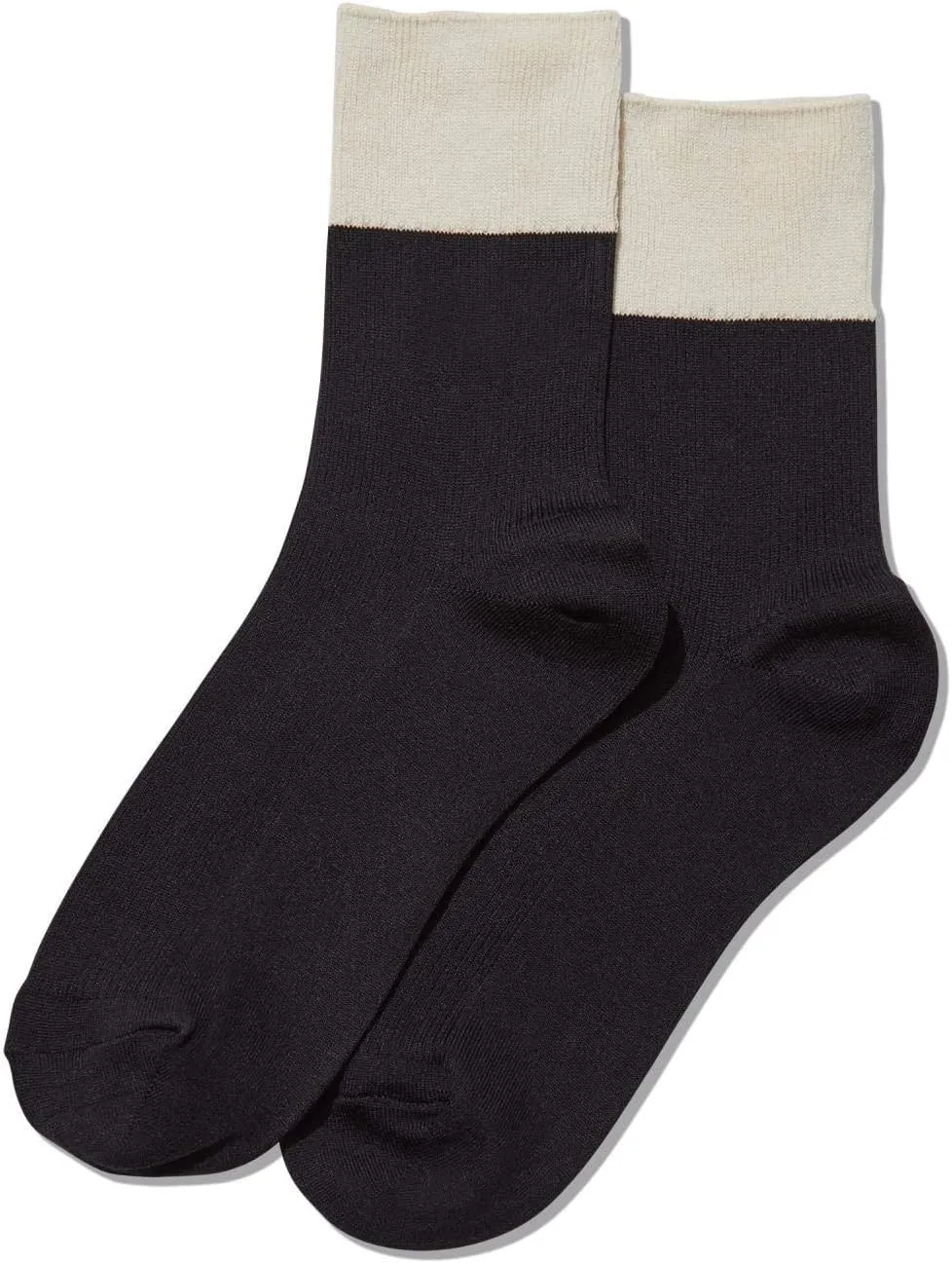 Women's Color Block Anklet Socks Black