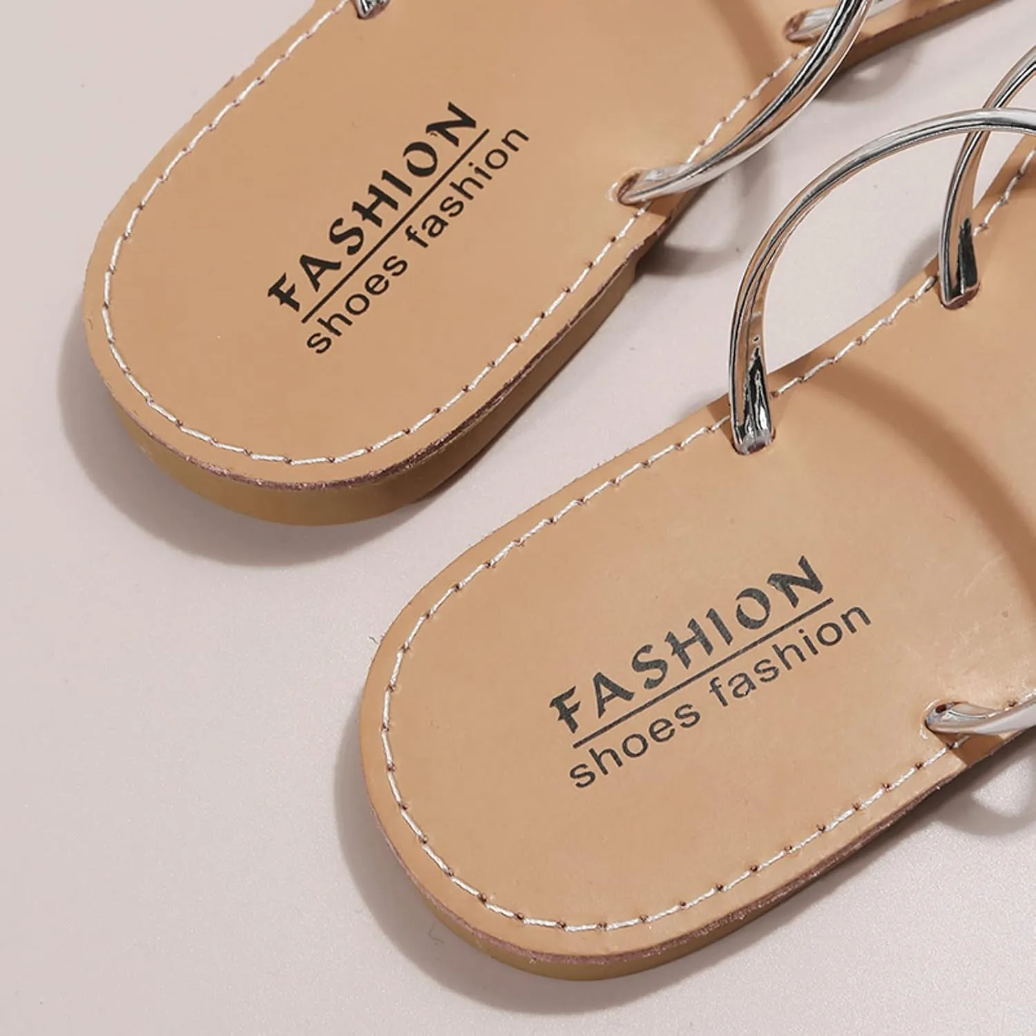 Womens Flat Toe Ring Thongs Shoes Sandals Women Slippers Comfort Flat Bottom Non Slip Beach Women's Slide Sandals