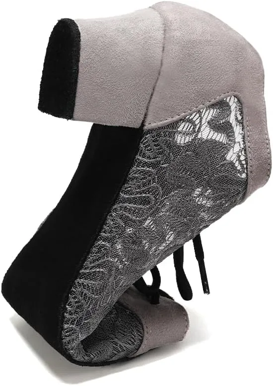 Women's Lace-up Ballroom Latin Dance Shoes Peep Toe Salsa Tango Dance Practice Shoes Low Heel