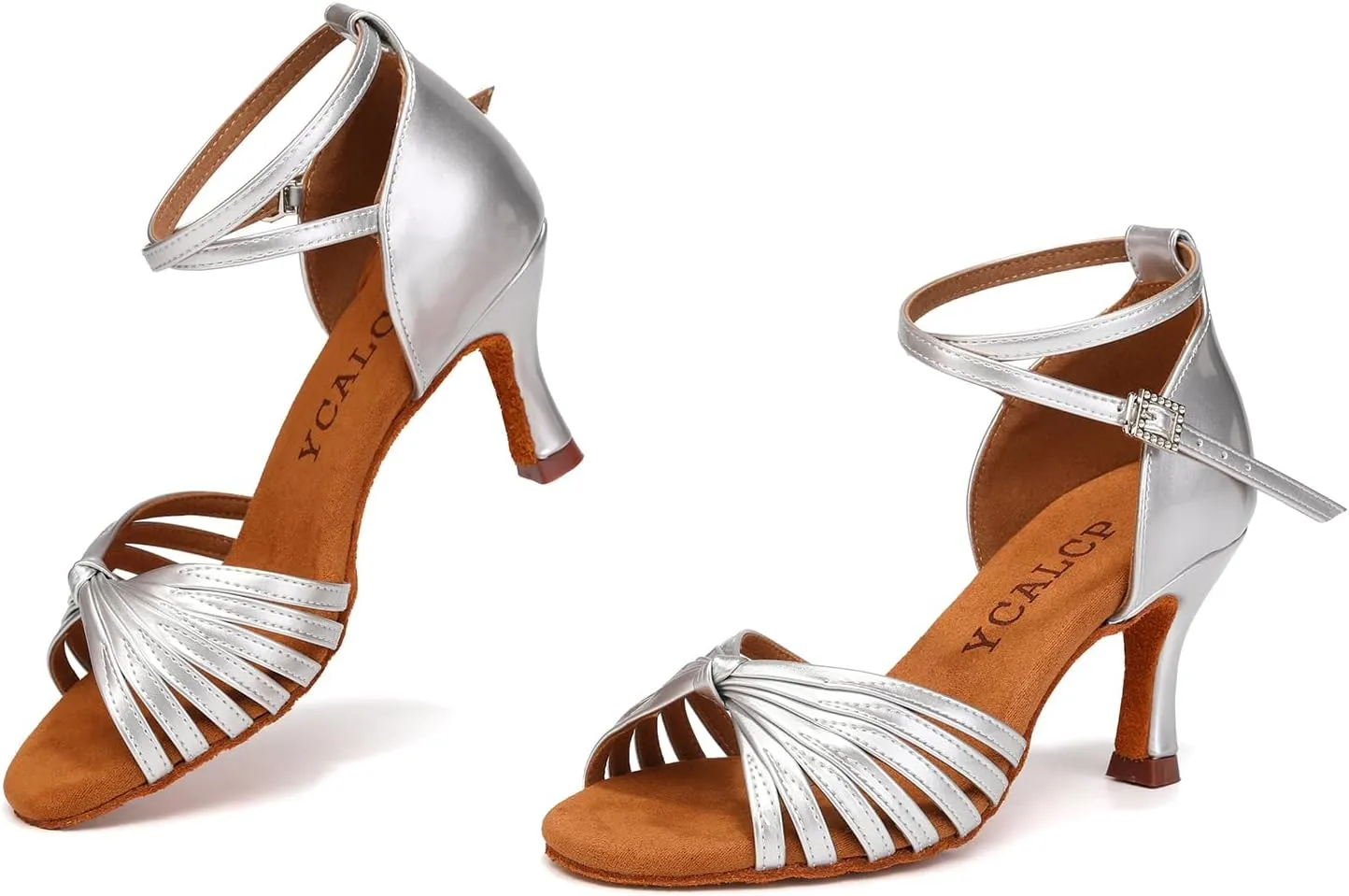 Women's Latin Dance Shoes Satin Professional Ballroom Salsa Dancing Shoes Open Toe Practice Performance Jazz Tap Dance Shoes