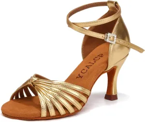 Women's Latin Dance Shoes Satin Professional Ballroom Salsa Dancing Shoes Open Toe Practice Performance Jazz Tap Dance Shoes