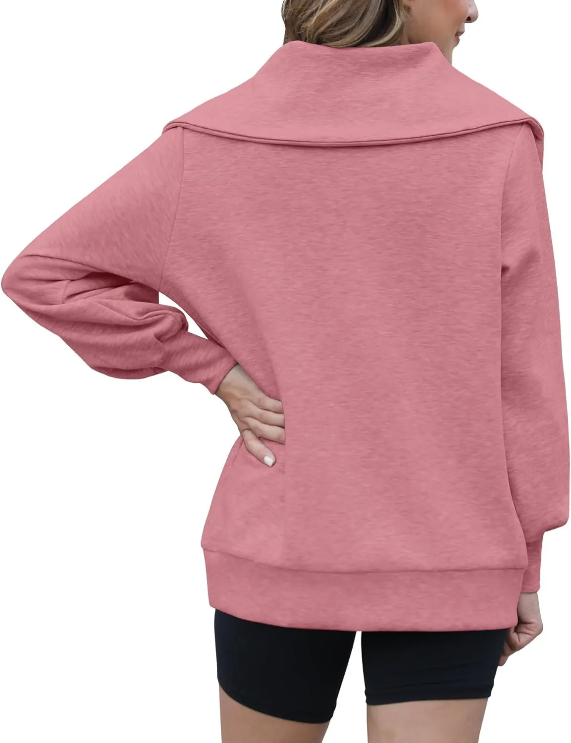 Womens Oversized Sweatshirts Zip Up Hoodie Loose Fit Pullover Sweaters Long Sleeve Tops for Women Fall Fashion 2024