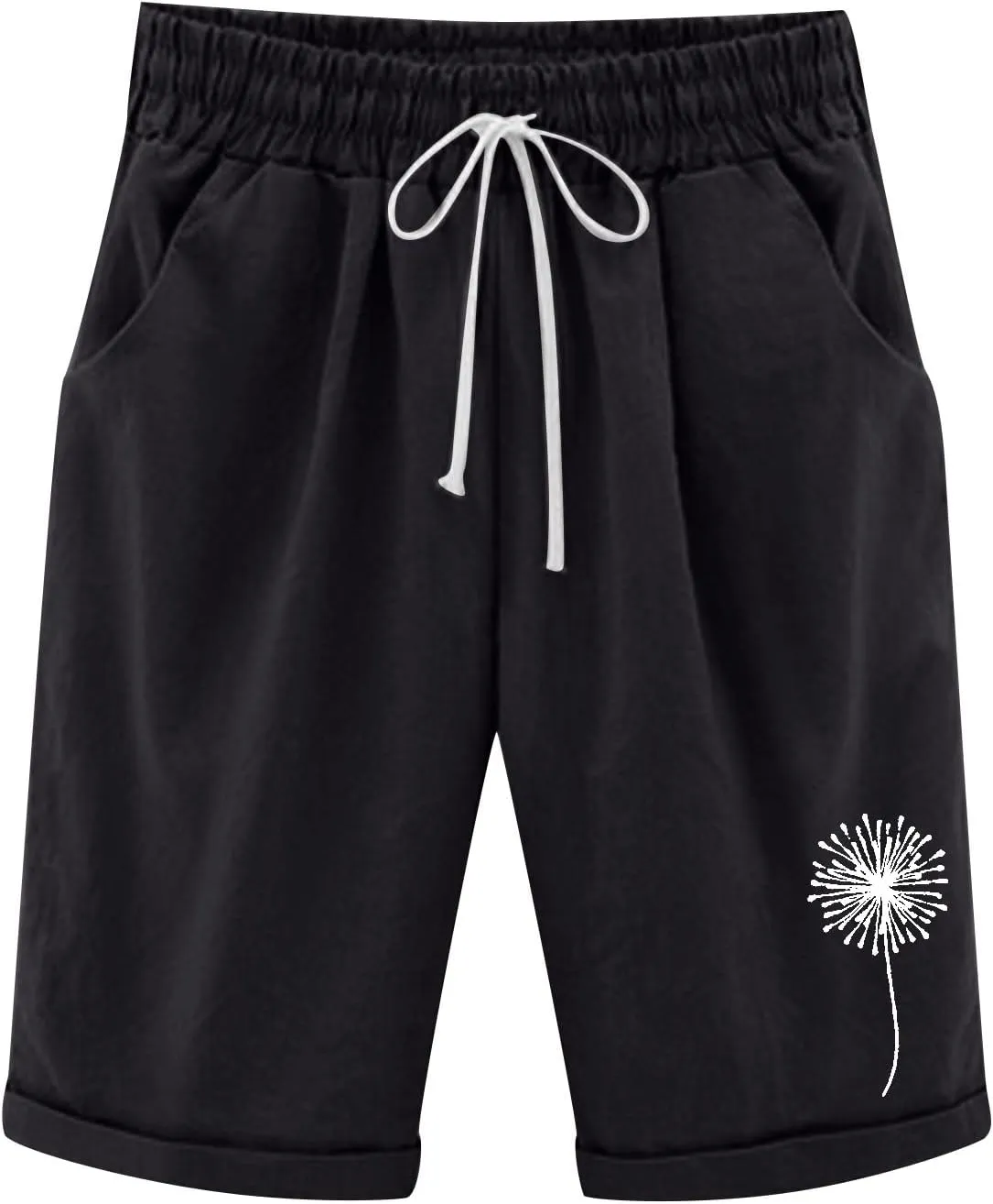 Womens Shorts Drawstring Sweat Shorts Elastic Waist Running Workout Shorts with Pockets Women's Wide Leg Womens