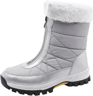 Womens Snow Boots Waterproof Winter Boots Anti-slip Fully Fur Booties Cold Weather Lace Up Ankle Boots Outdoor Sneakers Winter Shoes