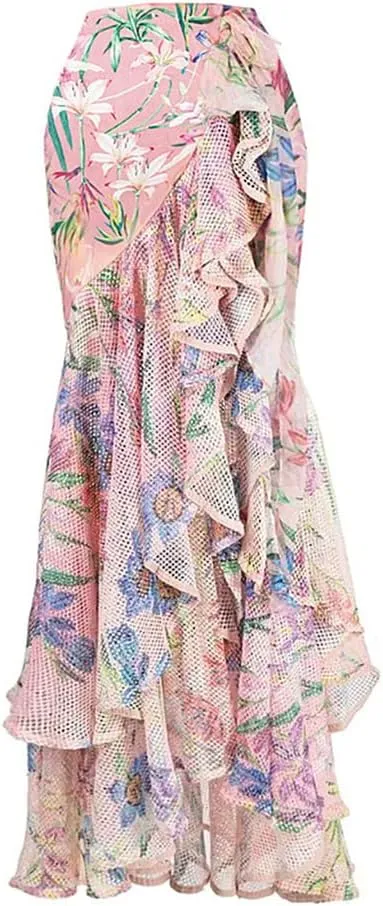 Women's Swimsuit Bodysuit Sleeveless Floral Print One Piece Swimsuit Bathing Suit   Ruffle Skirt, Bikini 2pcs 3pcs Set