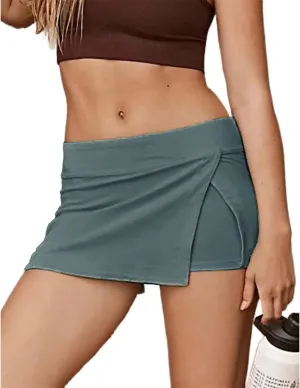 Womens Tennis Skirt with Shorts 2025 Summer Casual Side Split High Waisted Shorts Workout Running Gym Shorts