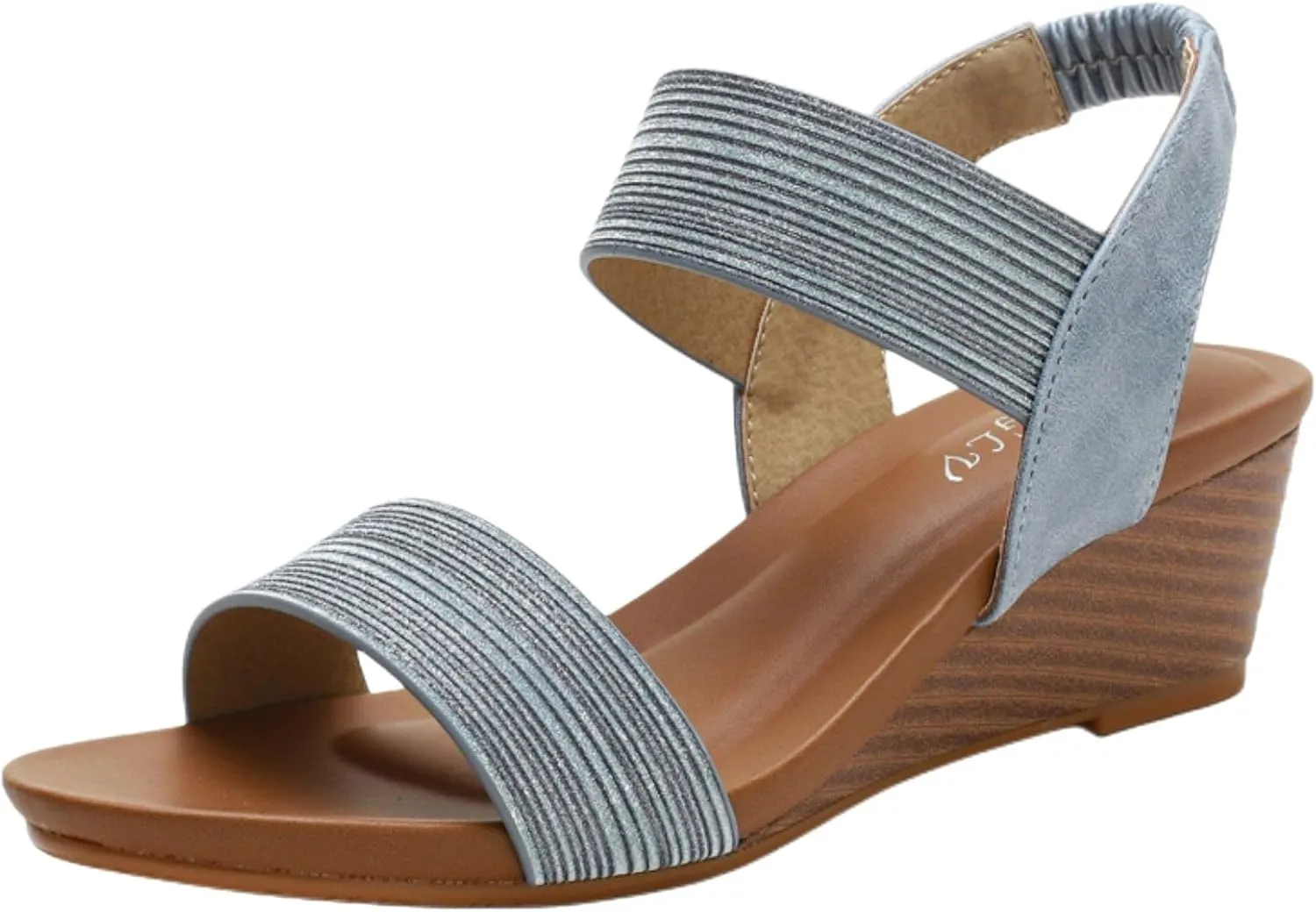 Womens Wedge Sandals Low: Low Wedge Sandals Women Comfortable Dressy Walking Elastic Strappy Open Toe Rhinestone Shoes 2025