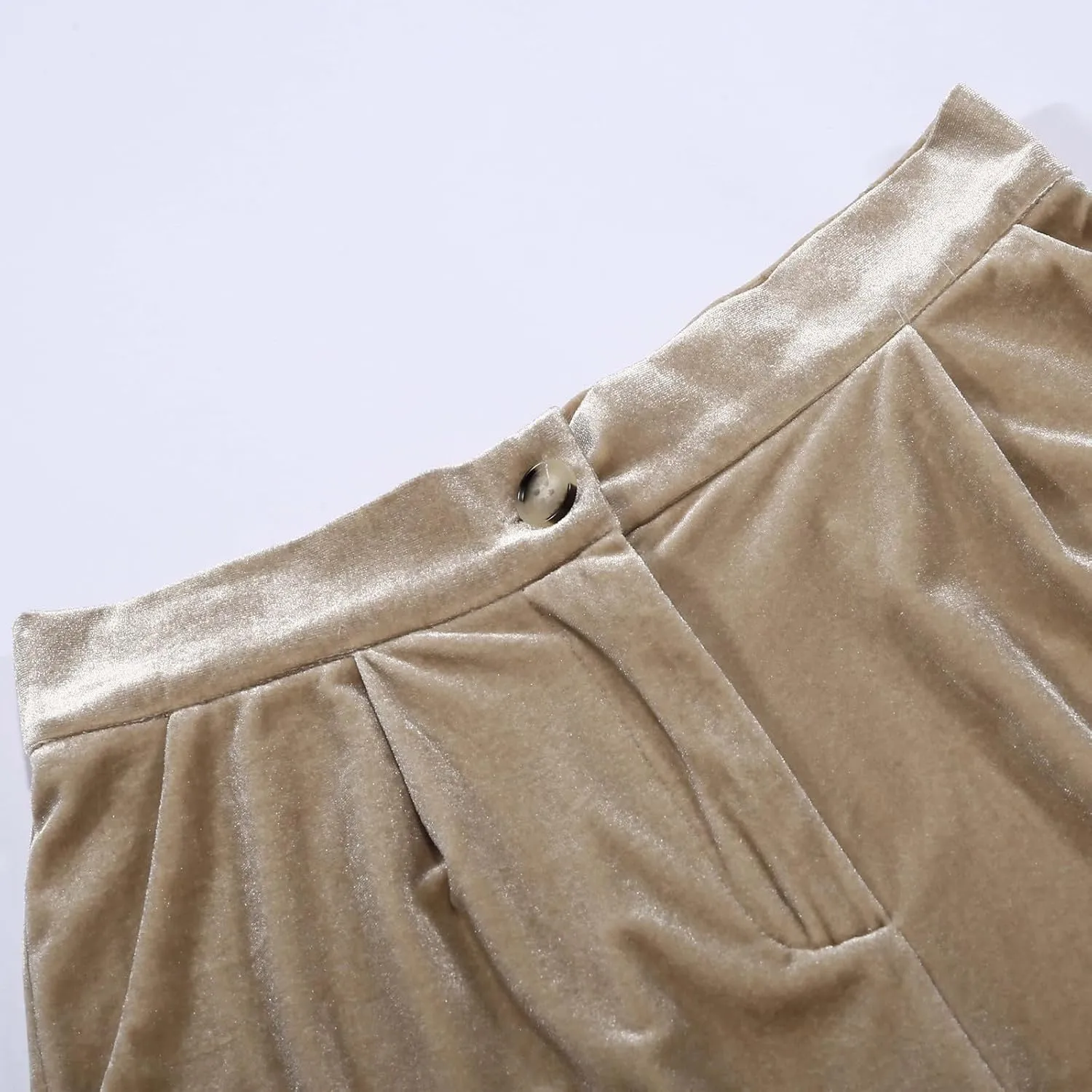 Womens Wide Leg Pants High Waist Corduroy Trousers Fall Winter Suede Button Temperament Elegant Commuting Casual Pant