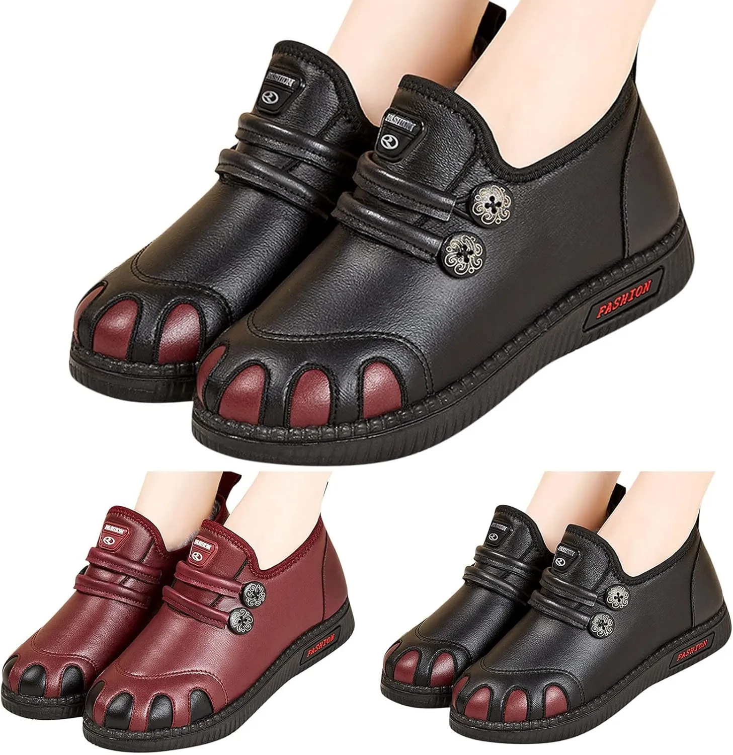 Womens Wide Snow Boots Waterproof Insulated Womens Winter Boots Fur Lined Slip ons Furry Winter Boots for Women Womens Rubber Ankle Boots Waterproof Botas Invierno Mujer Elegantes
