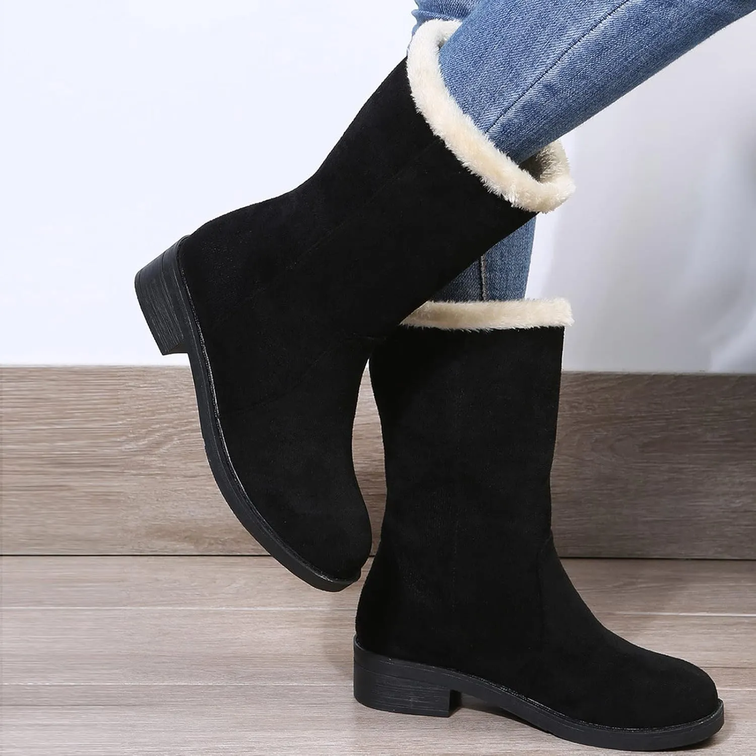 Womens Winter Snow Boots Slip ons Size 12 Wide Snow Boots for Women Womens Winter Boots 8.5 Wide Winter Boots for Women Waterproof Botas De Invierno Impermeables De Mujer